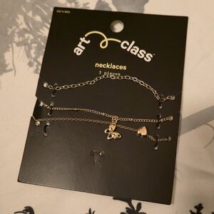 Art Class Girls Gold Toned 3 Necklace Set